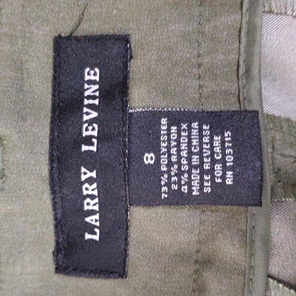 01182 Larry Levine green dress slacks 8 - Picture 10 of 11